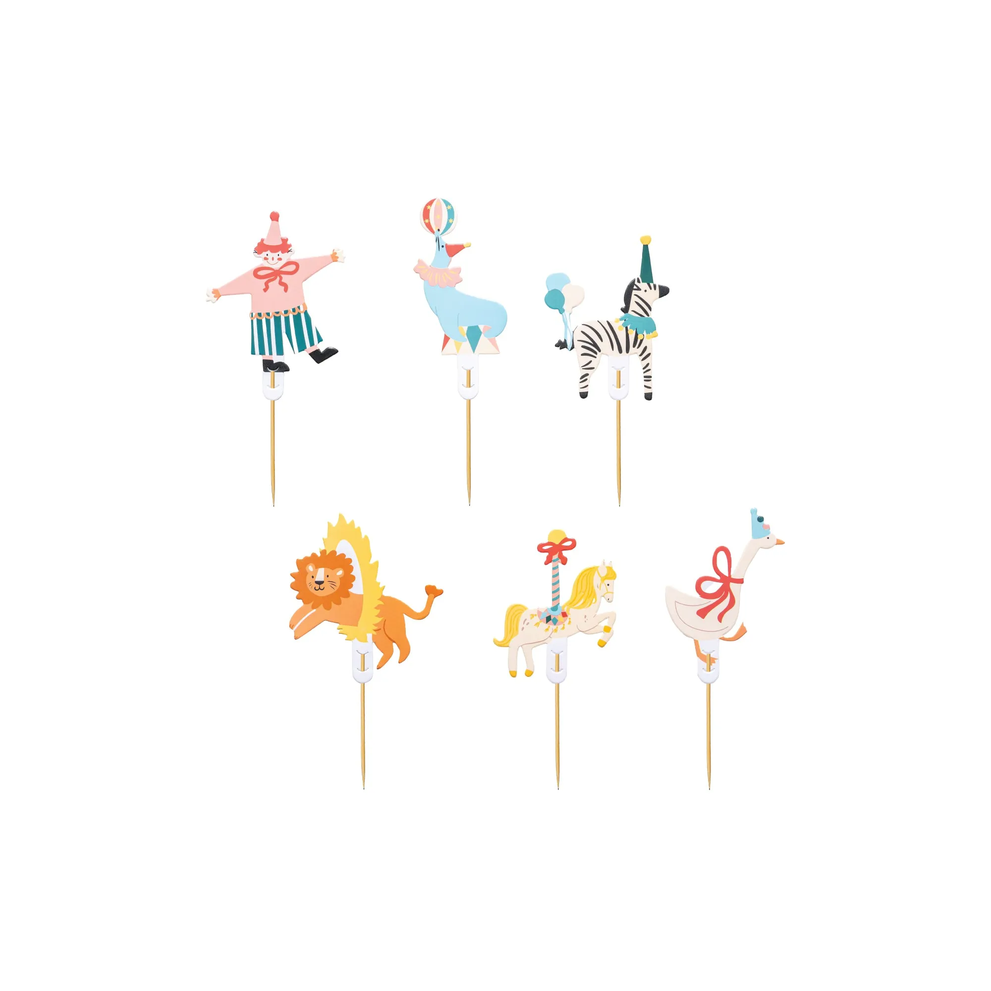 Circus Cupcake Toppers 6ct