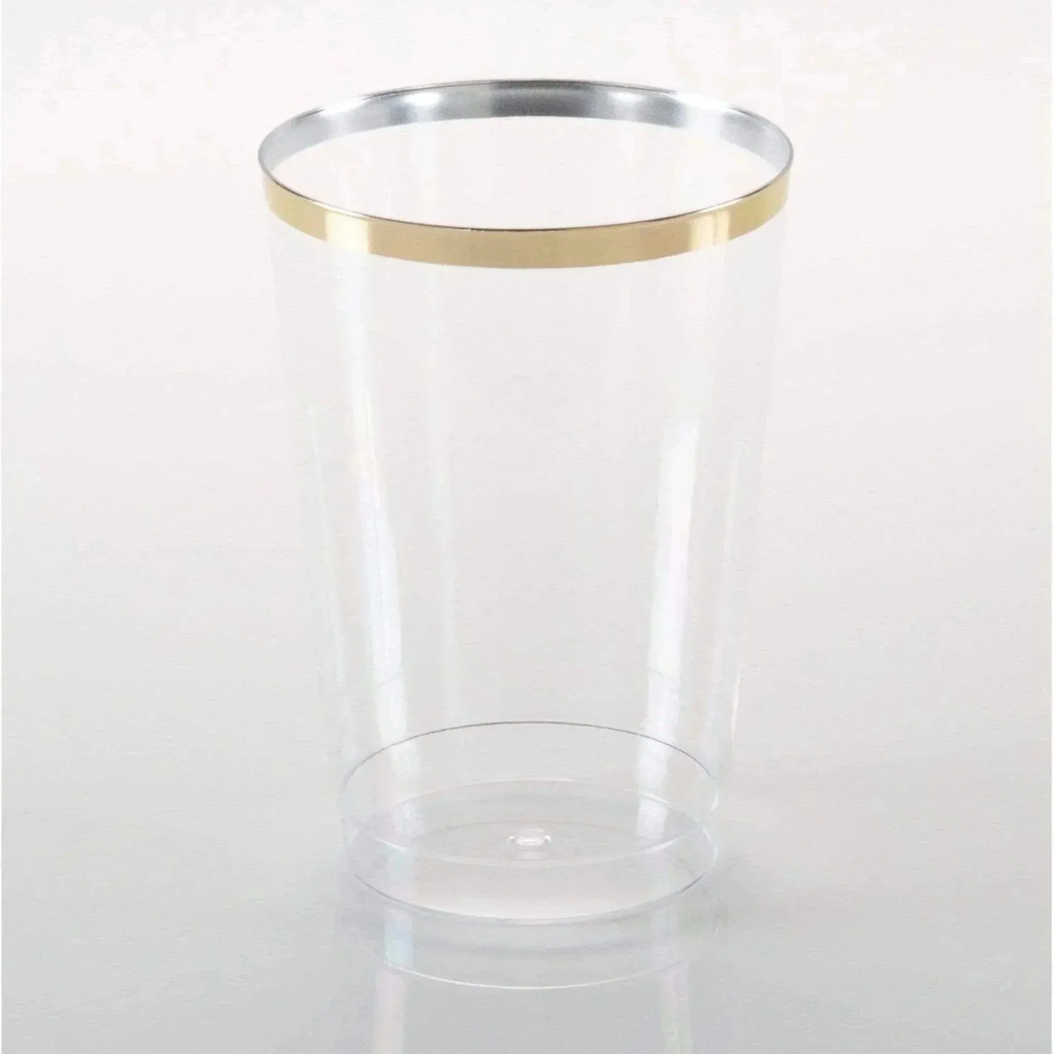 Clear Gold-Trimmed Plastic Cups 20ct