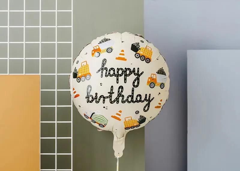 Construction Party Birthday Balloon 14in