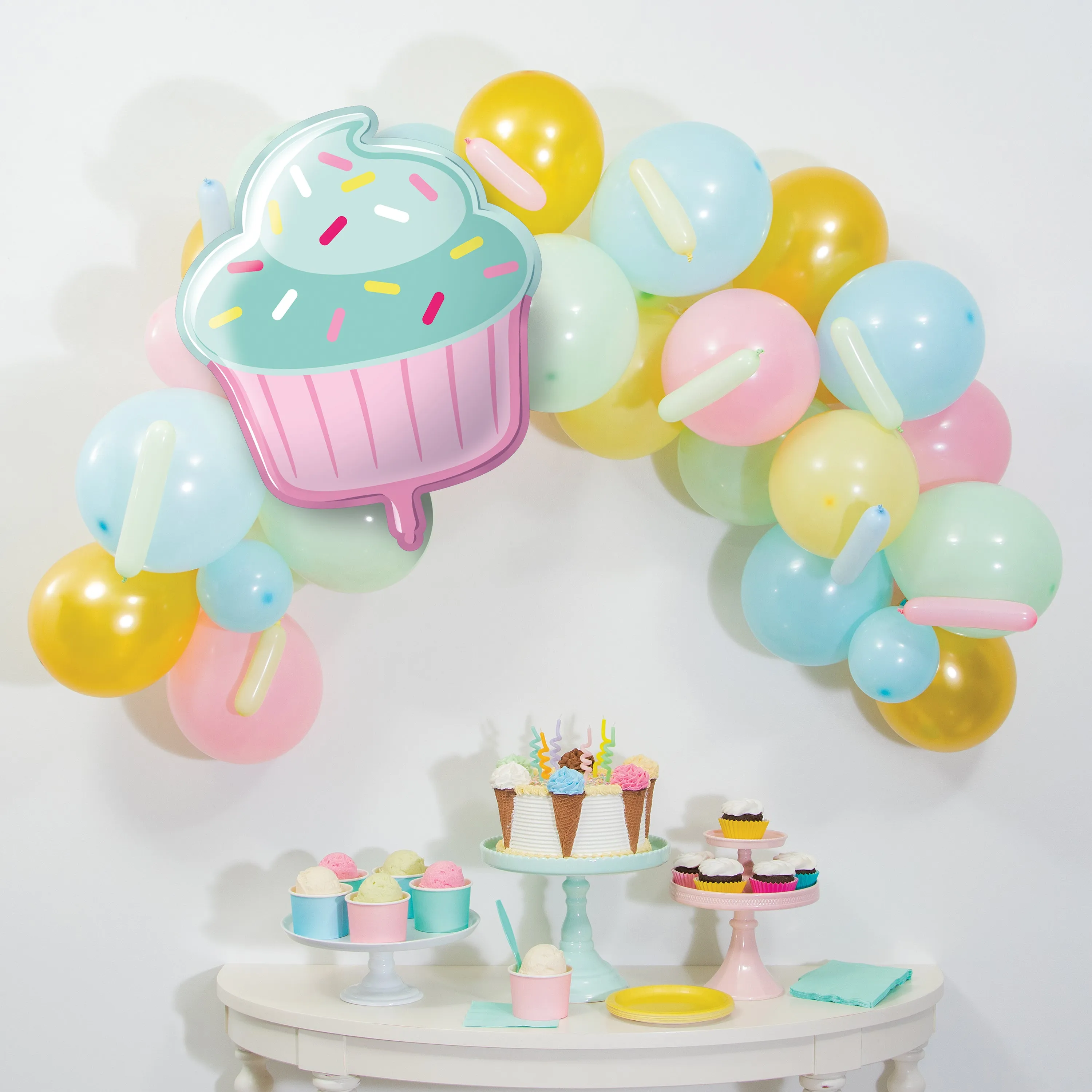 Cupcake Party Balloon Garland Kit 5ft
