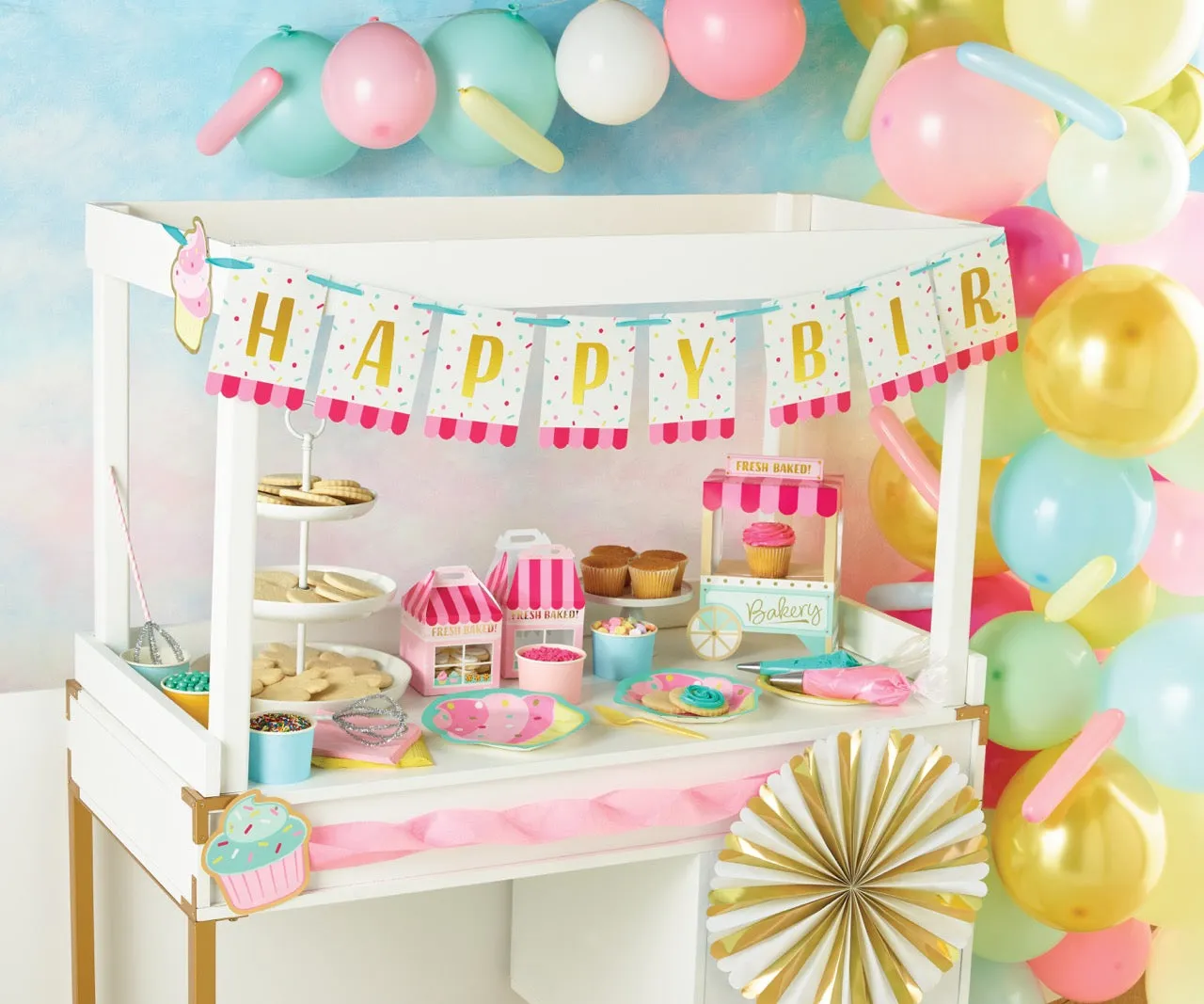 Cupcake Party Balloon Garland Kit 5ft
