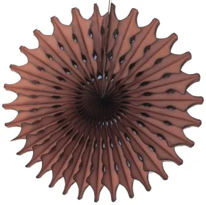 Dark Brown Tissue Paper Fan 18