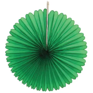 Dark Green Tissue Paper Fan 13