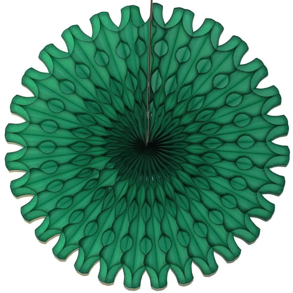 Dark Green Tissue Paper Fan 18