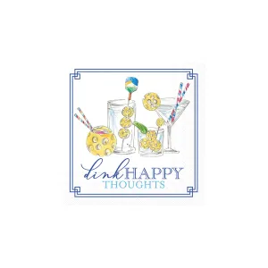 Dink Happy Thoughts Pickleball Dessert Napkins 20ct