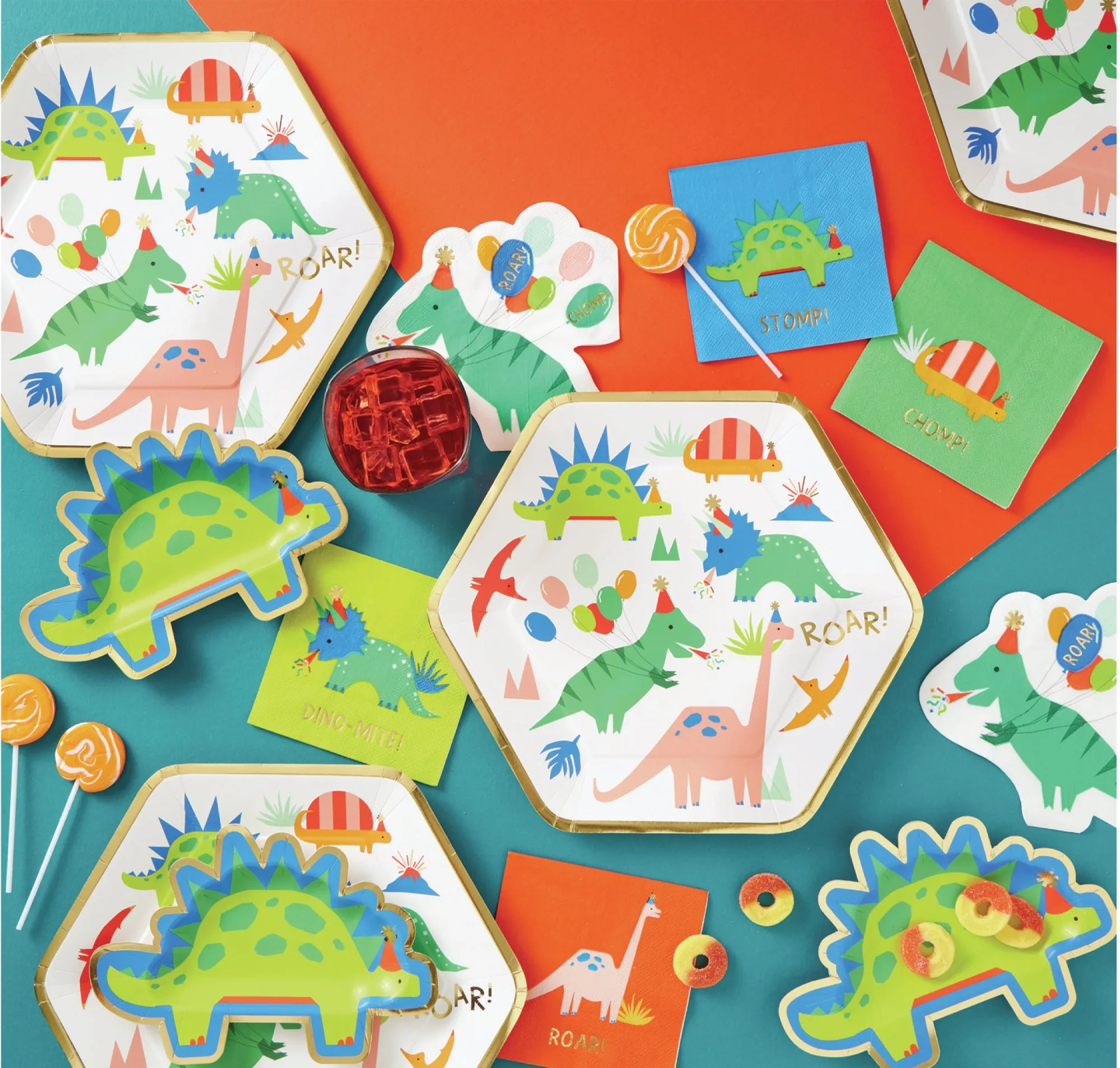 Dino Party Dessert Plates 8ct