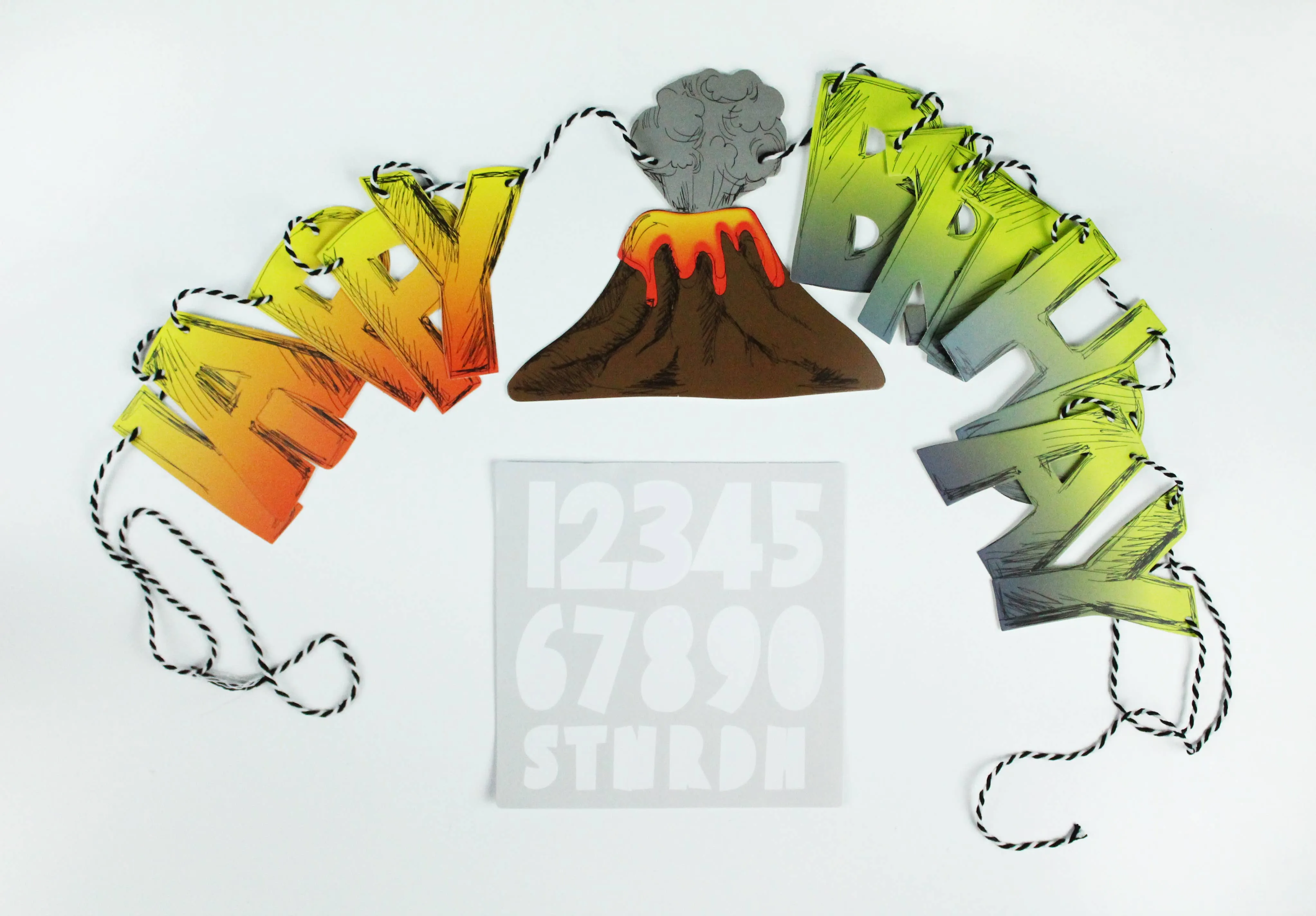 Dinosaur Birthday Age Banner