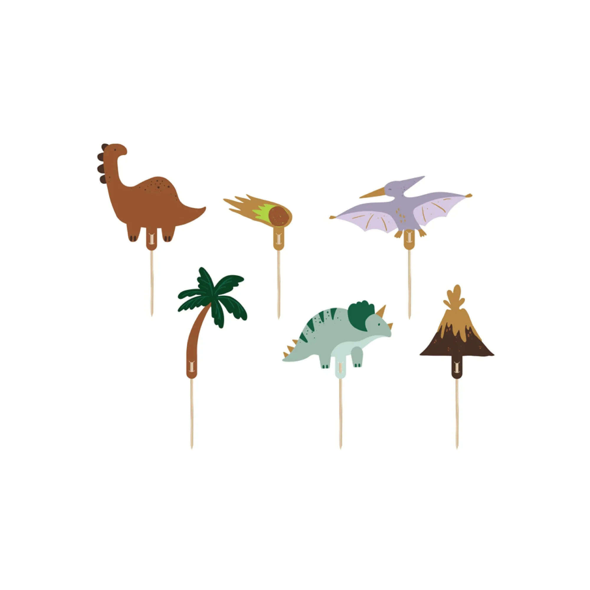 Dinosaur Cupcake Toppers 6ct
