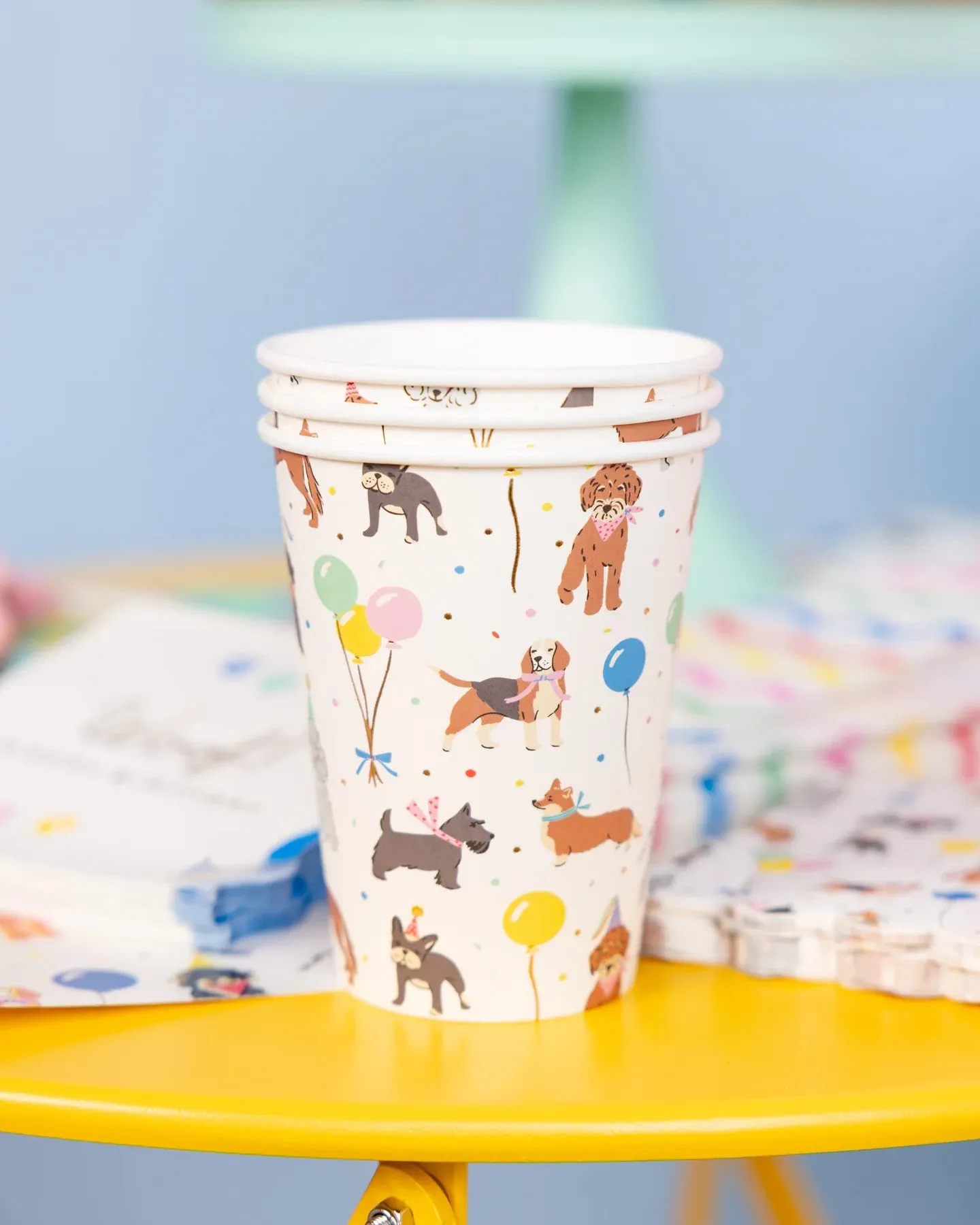 Dog Birthday Party Paper Cups 8ct