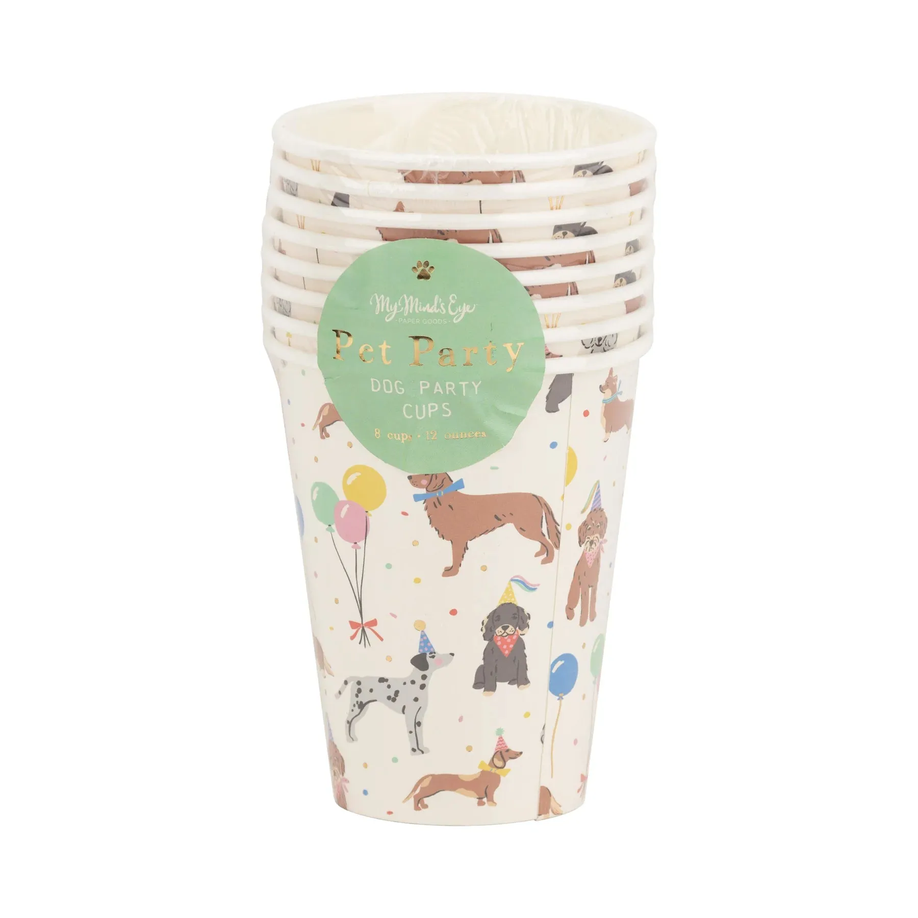 Dog Birthday Party Paper Cups 8ct