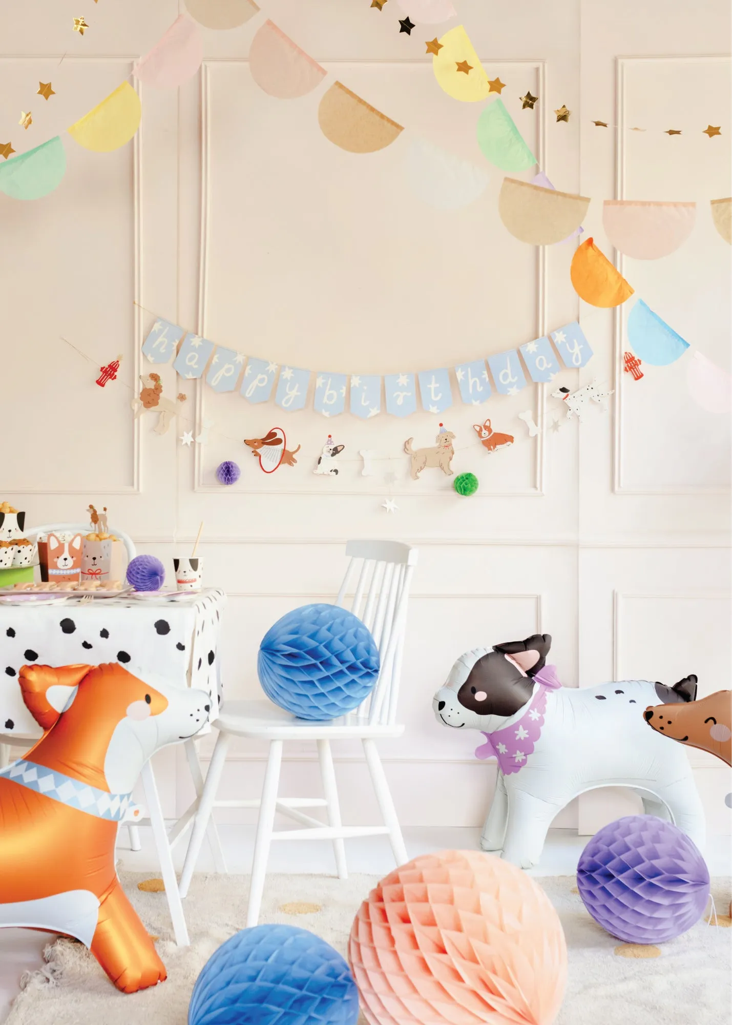 Dog Happy Birthday Banner Set 7ft