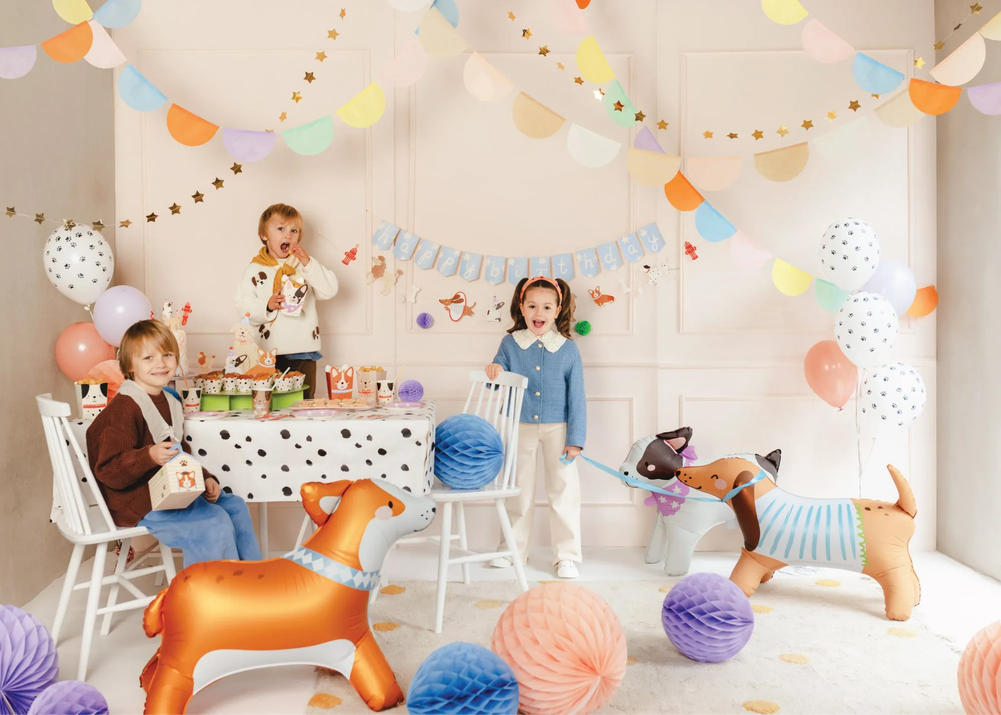 Dog Happy Birthday Banner Set 7ft