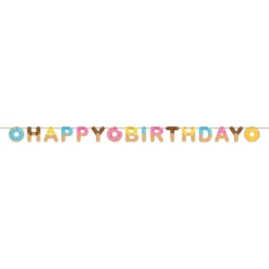 Donut Happy Birthday Banner 8.5ft