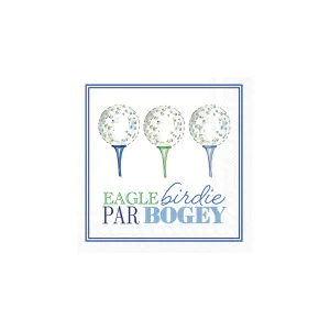 Eagle Birdie Par Bogey Golf Dessert Napkins 20ct