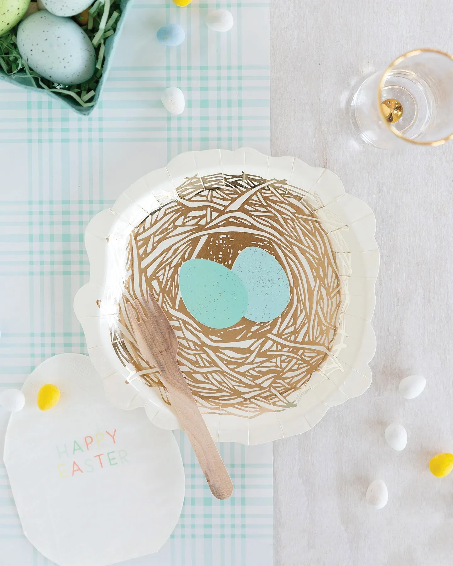 Easter Egg Nest Plates 8ct