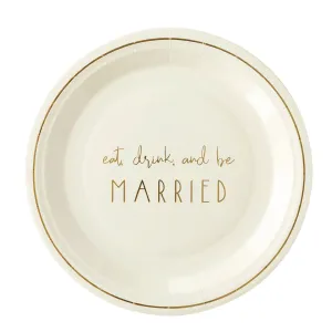 Eat. Drink. and Be Married Lunch Plates 8ct