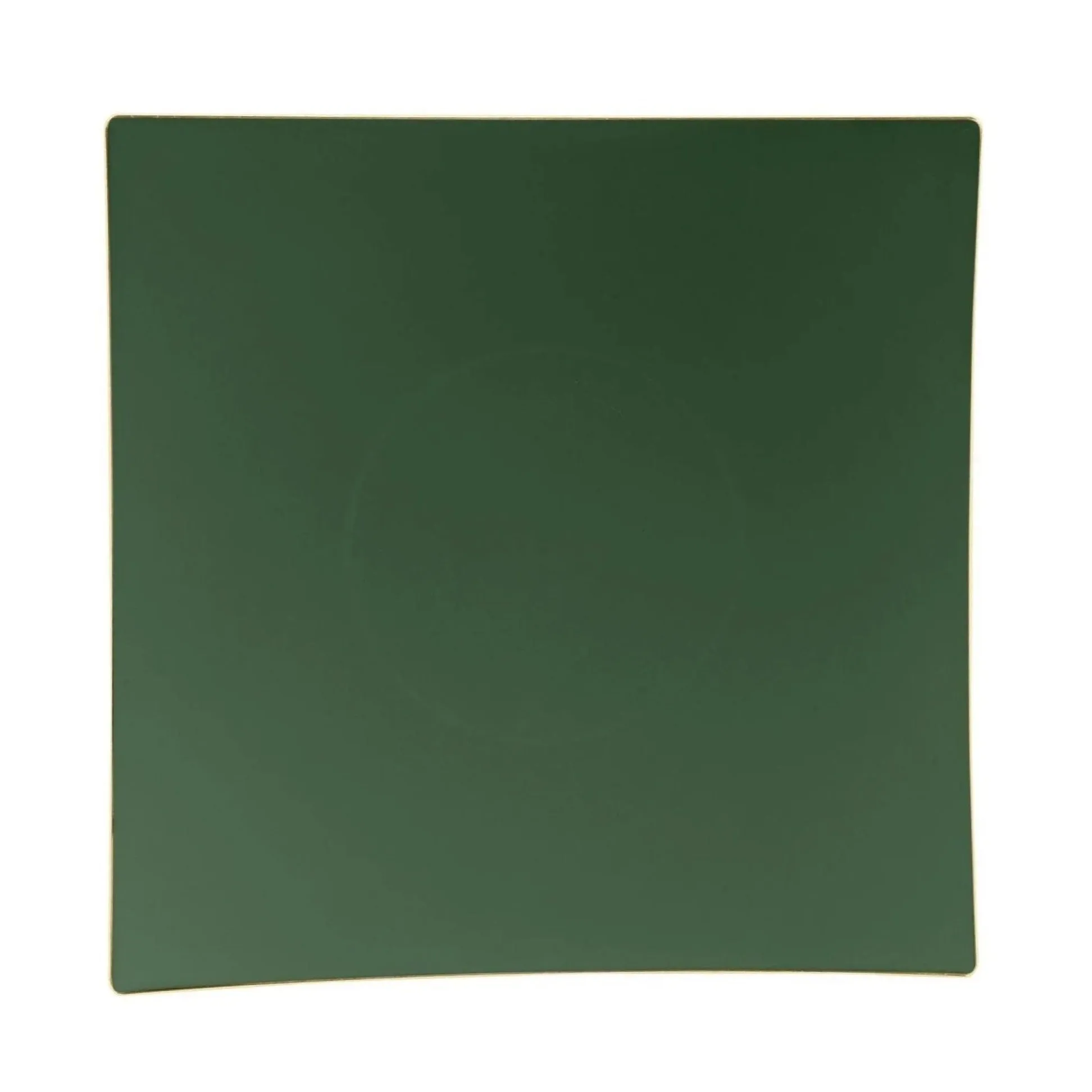 Emerald & Gold Square Plastic Dessert Plates 10ct