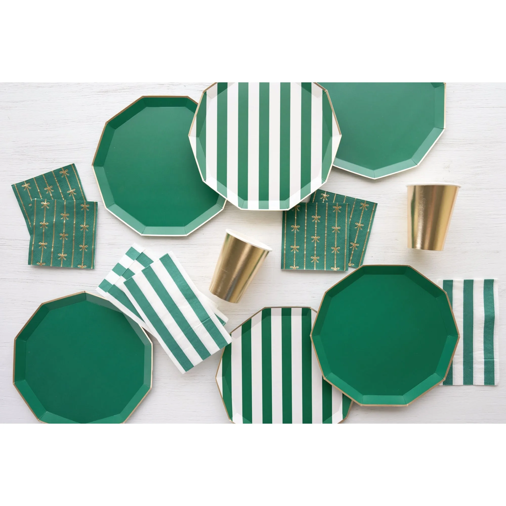 Emerald Green Bow Dessert Napkins 20ct