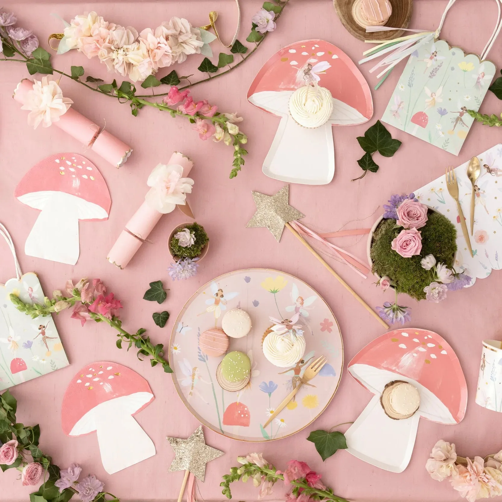 Fairy Mushroom Lunch Plates 8ct