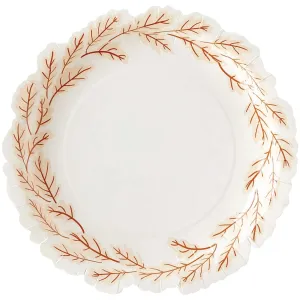 Fall Leaf Wreath Lunch Plates 8ct