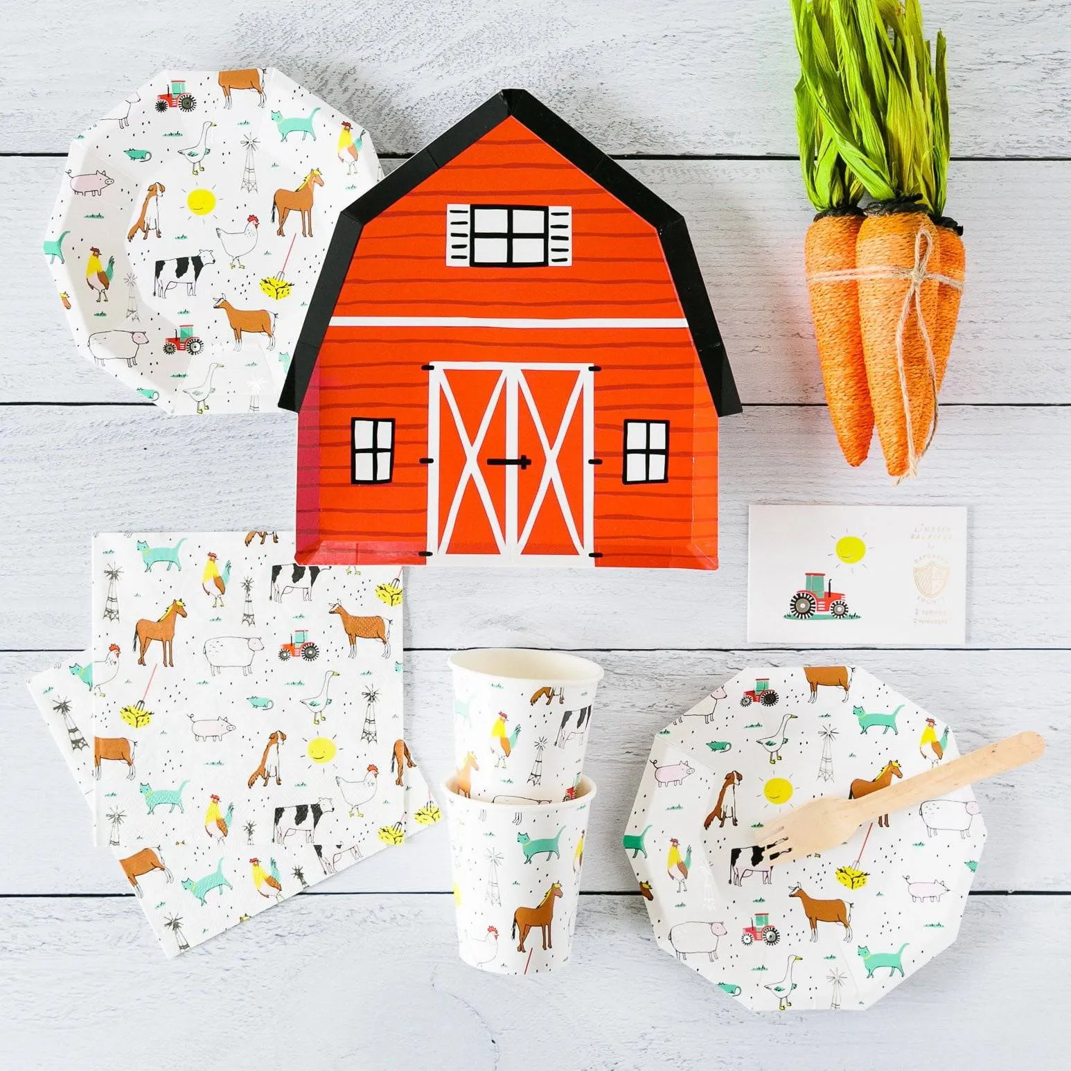 Farm Animals Small Plates 8ct
