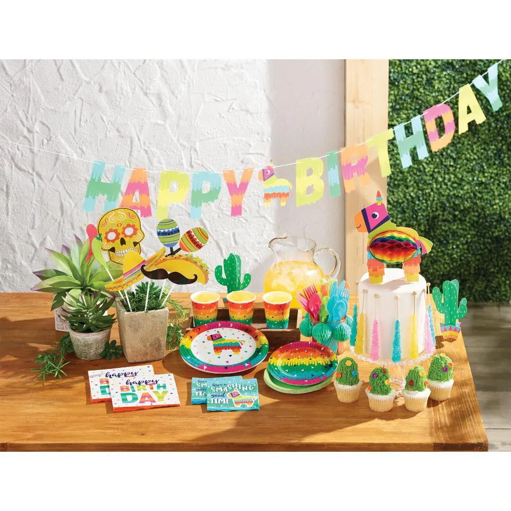 Fiesta Piata Happy Birthday Banner 8ft