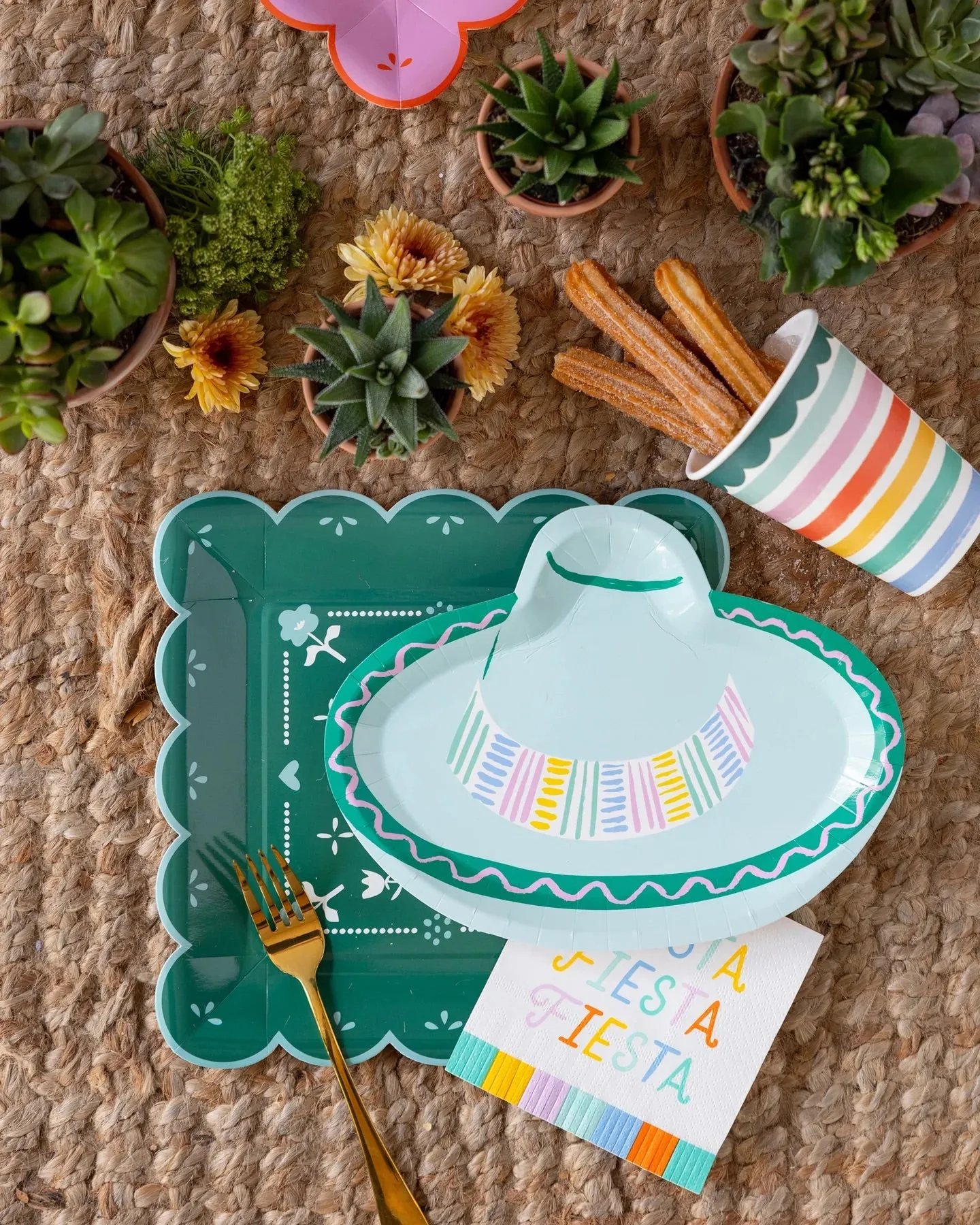 Fiesta Sombrero Dessert Plates 8ct