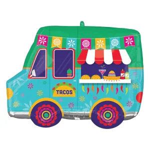 Fiesta Taco Truck Foil Balloon 26in