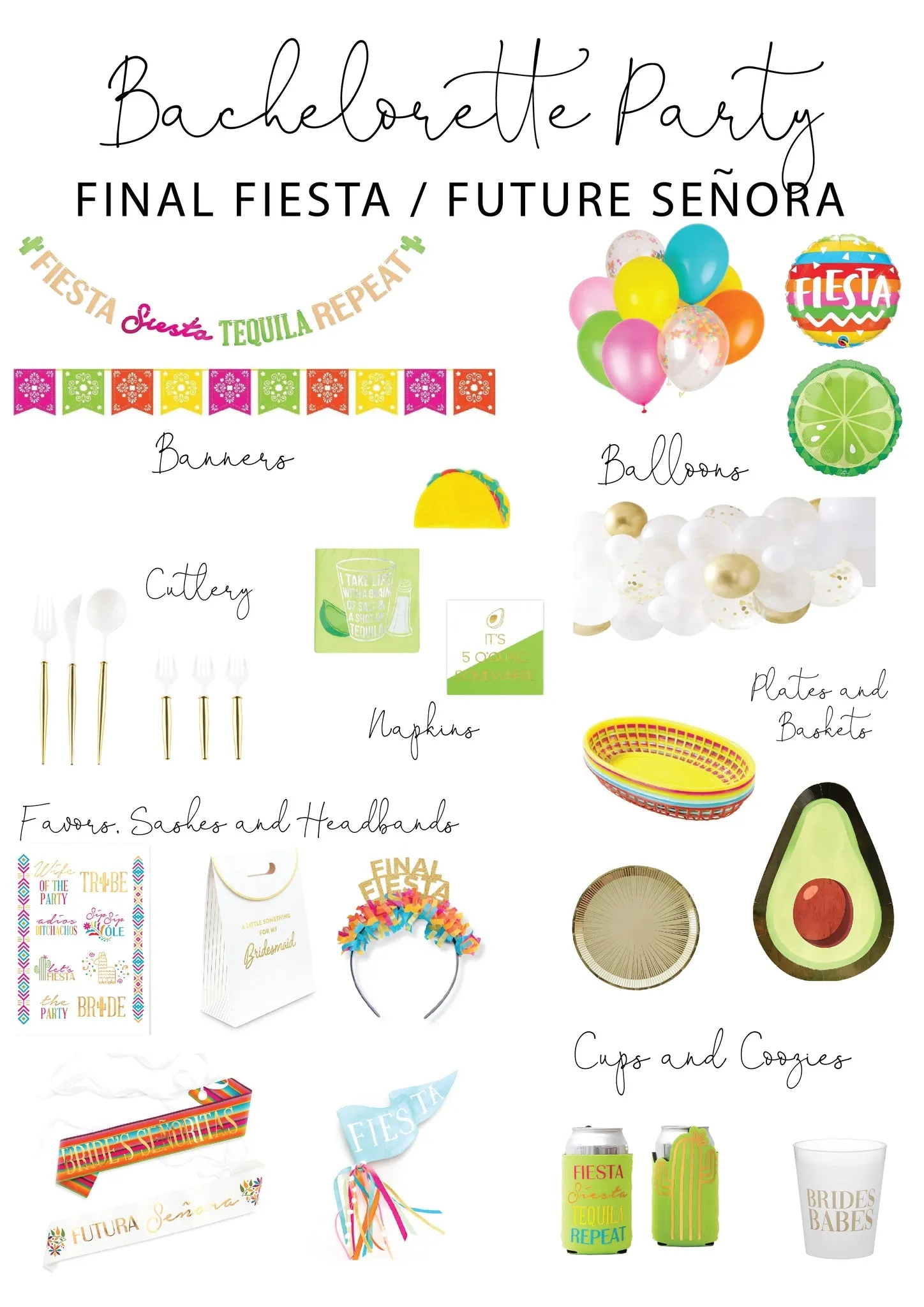 Final Fiesta Bachelorette Temporary Tattoos 10ct