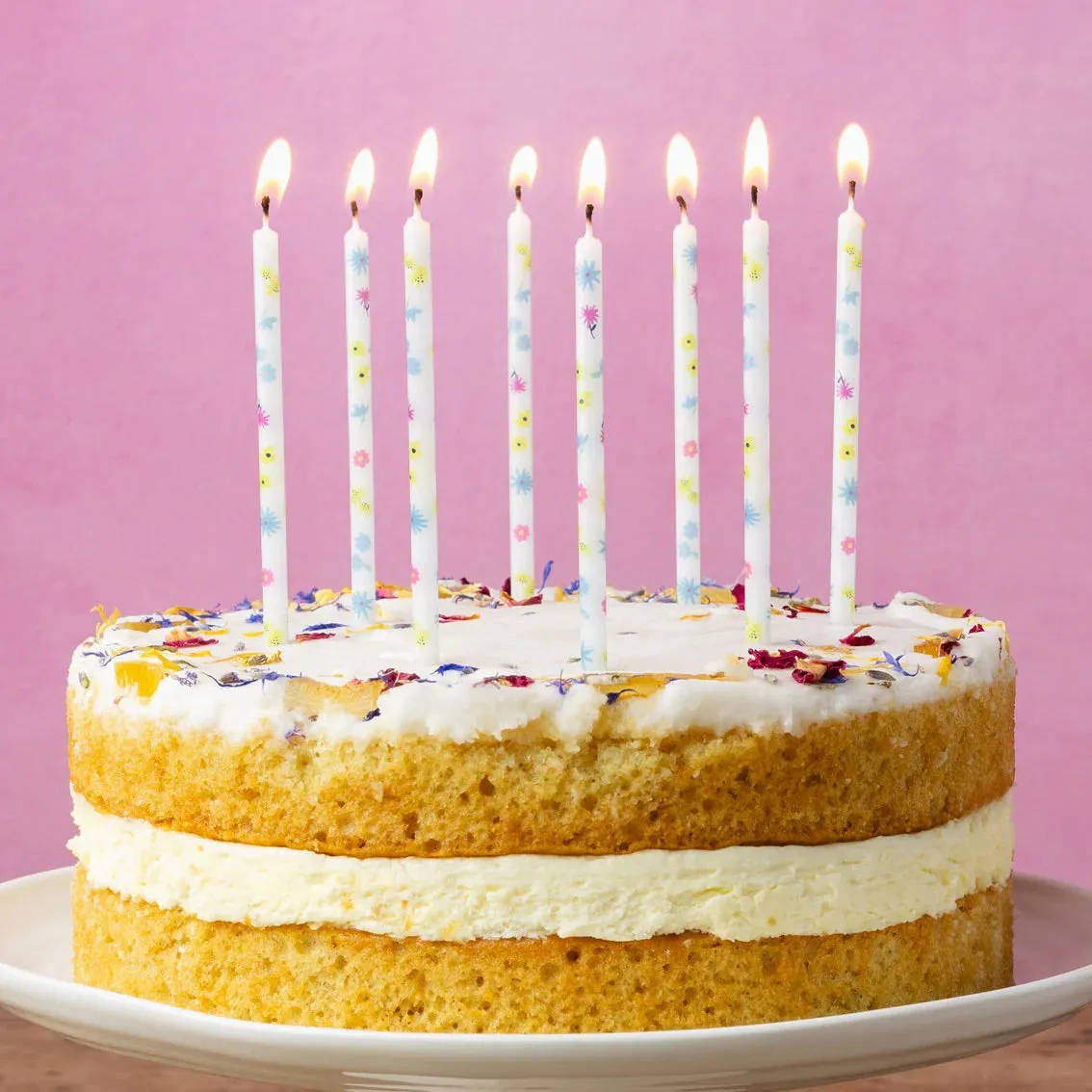 Floral Birthday Candles 16ct