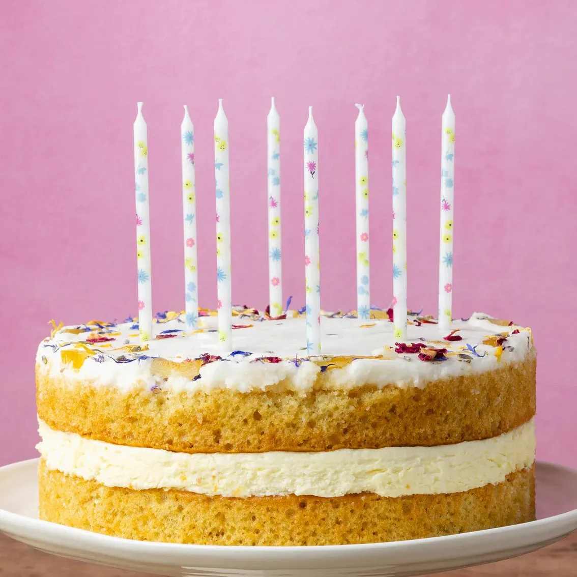 Floral Birthday Candles 16ct
