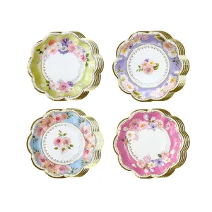 Floral Tea Party Assorted Dessert Plates 16ct