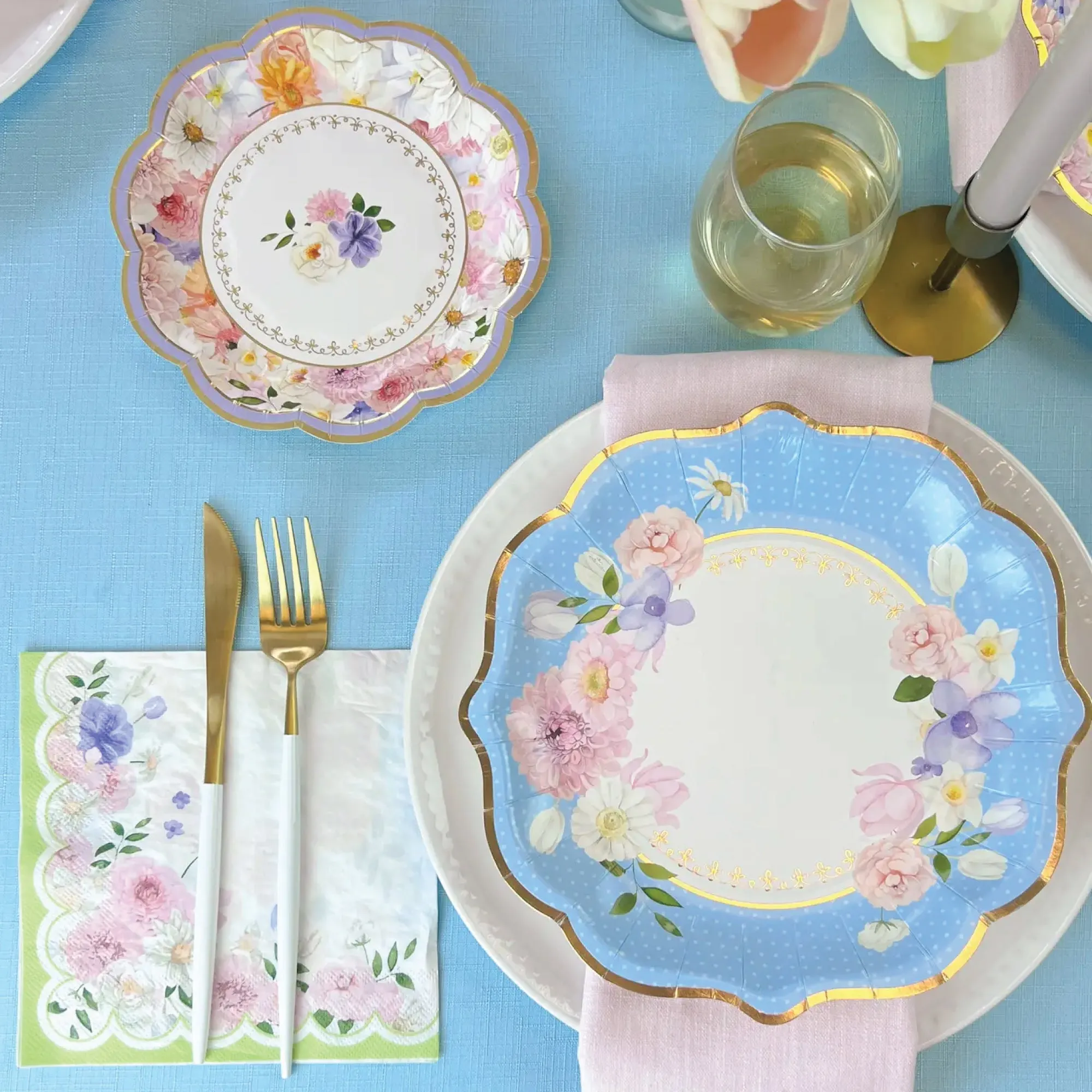 Floral Tea Party Assorted Lunch Plates 16ct