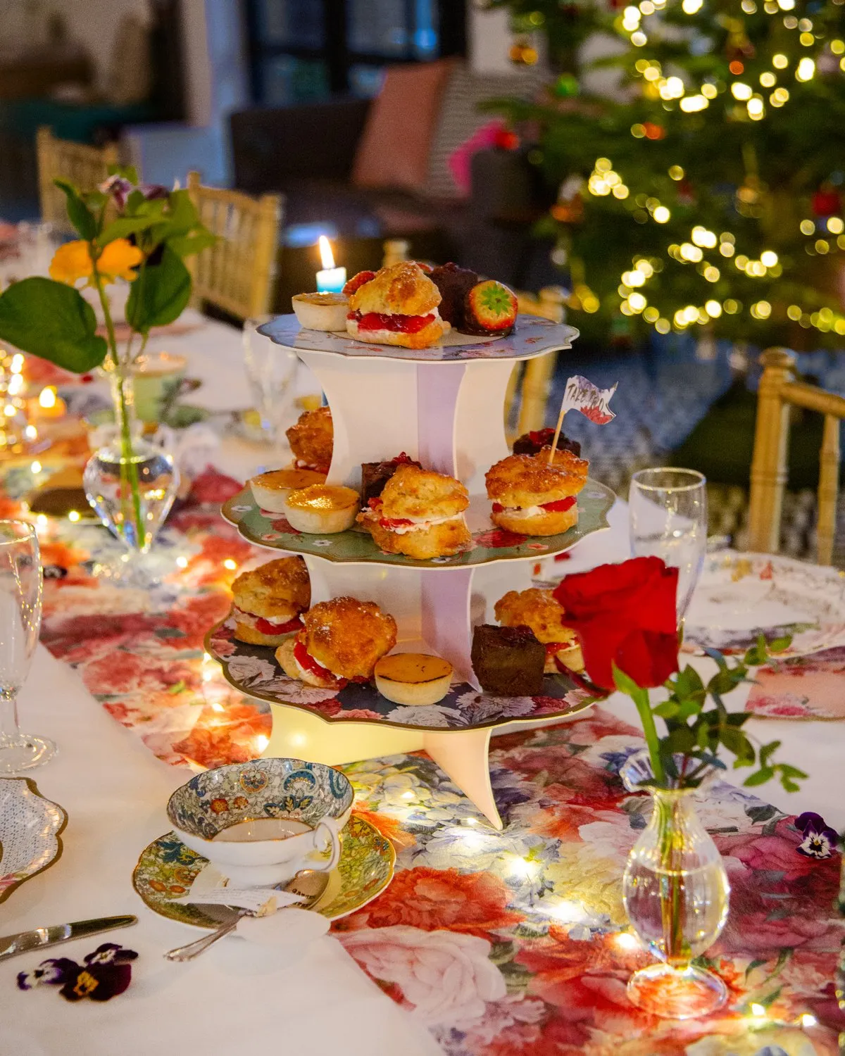 Floral Tea Party Cupcake Stand 1ct