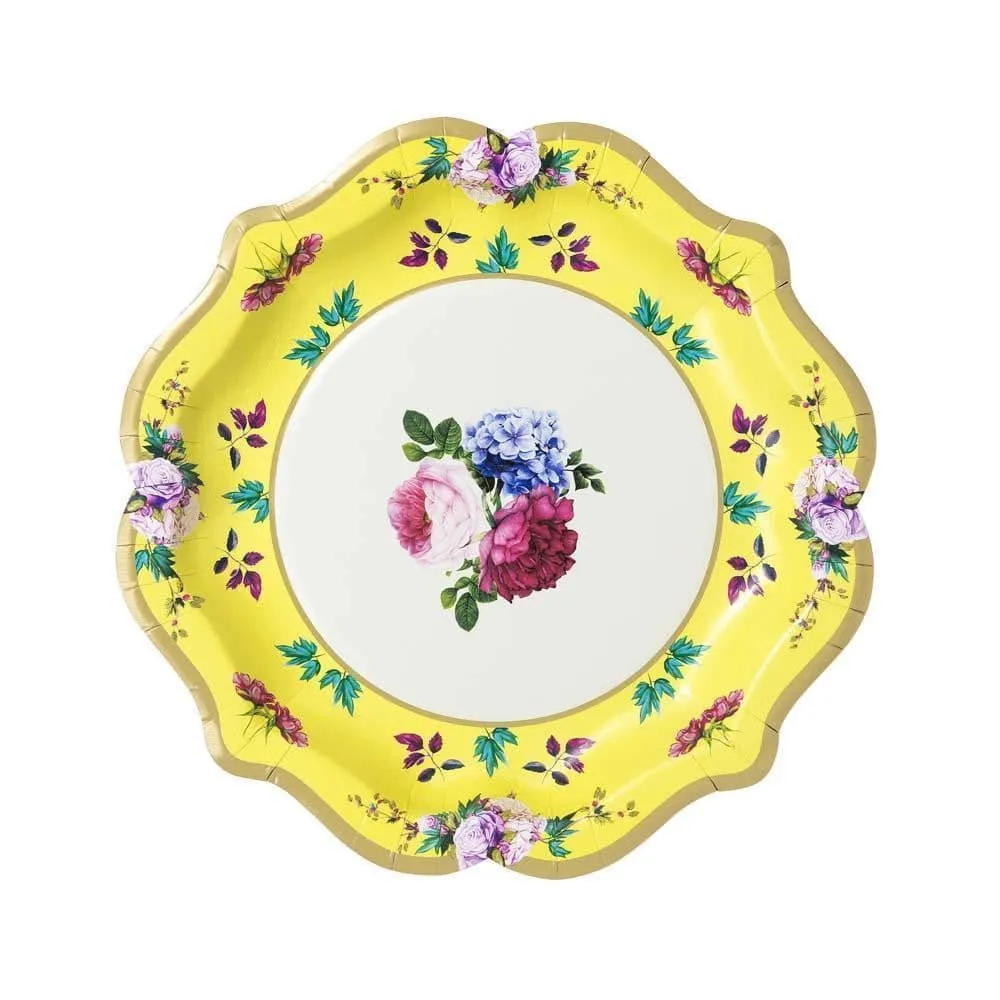 Floral Tea Party Plates Assortment 12ct