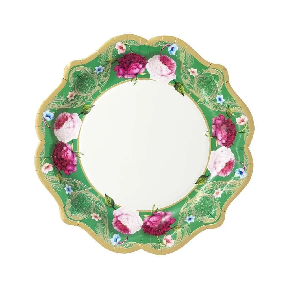 Floral Tea Party Plates Assortment 12ct