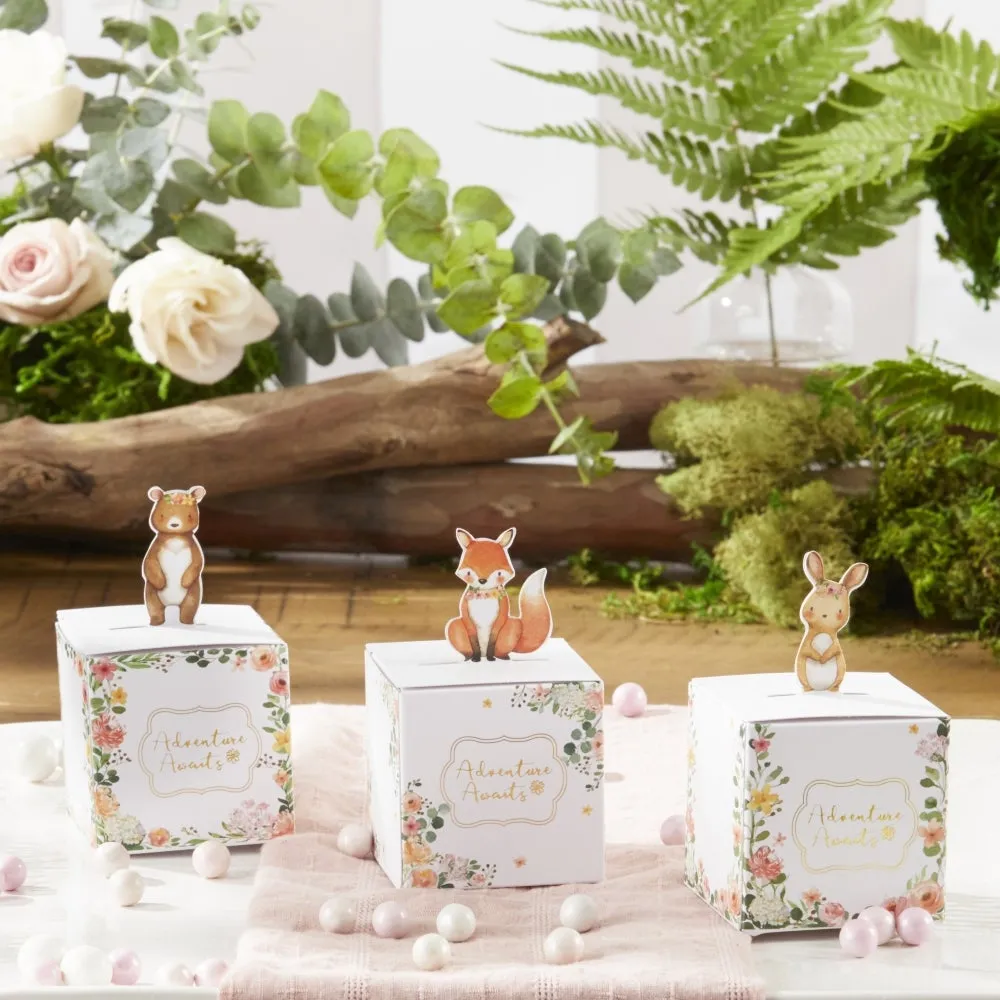 Floral Woodland Baby Favor Boxes 24ct