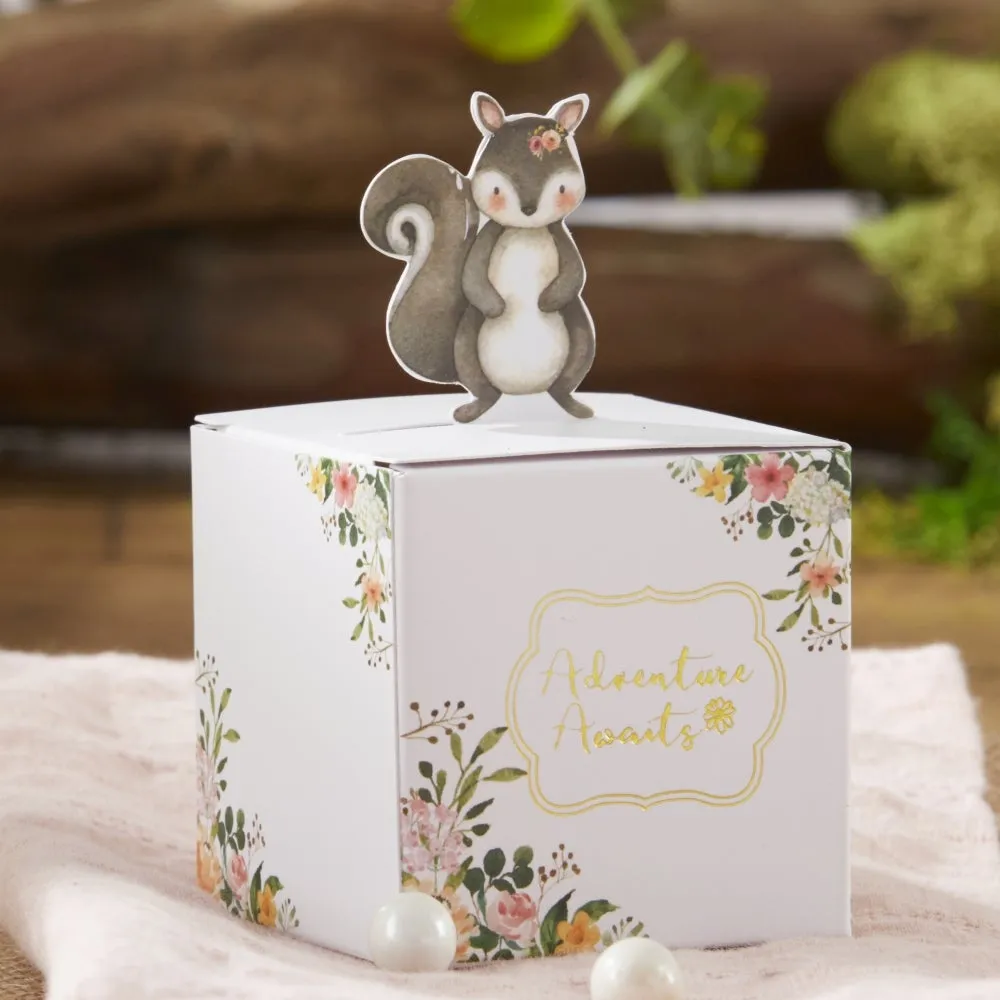 Floral Woodland Baby Favor Boxes 24ct