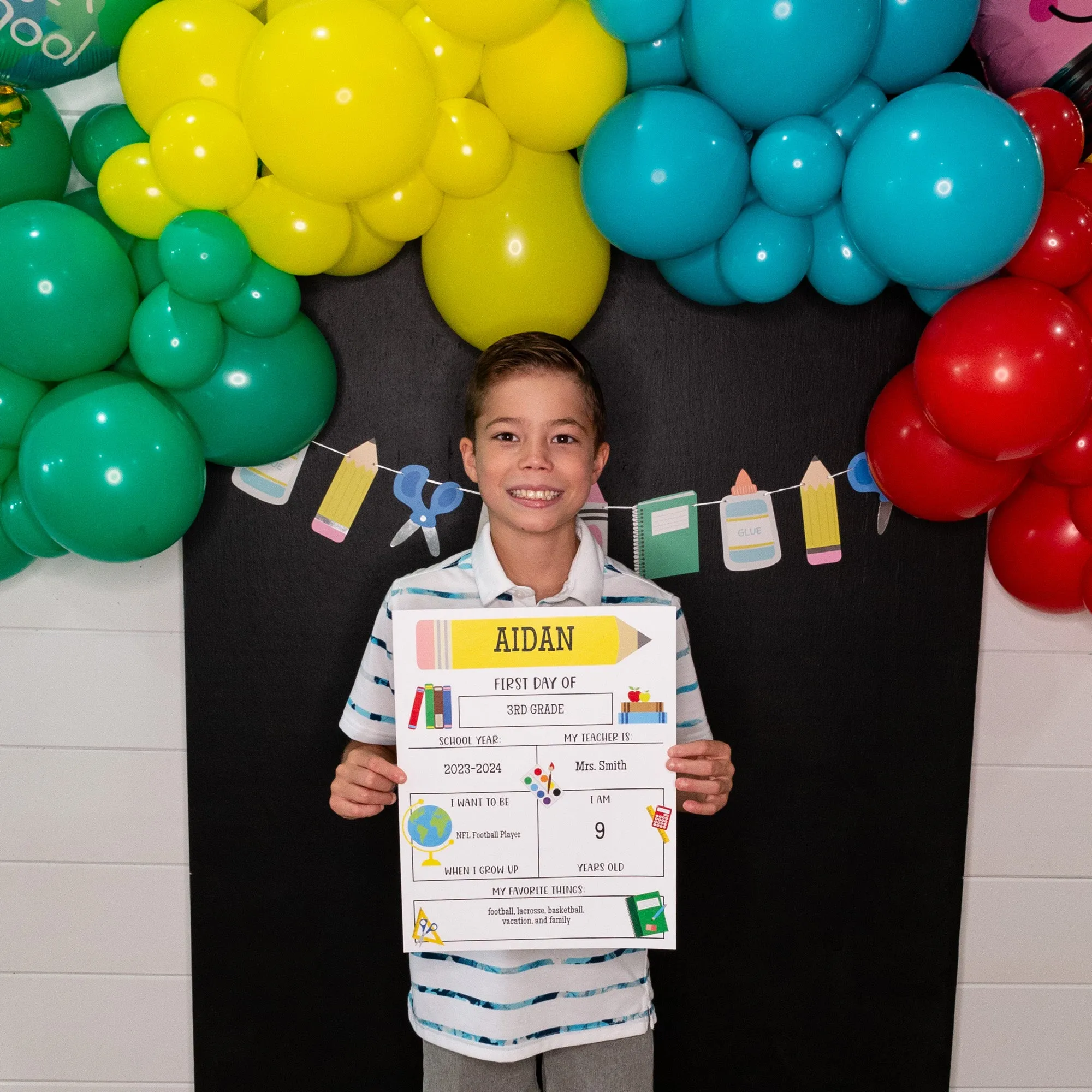 Free Printable First Day of School Photo Sign