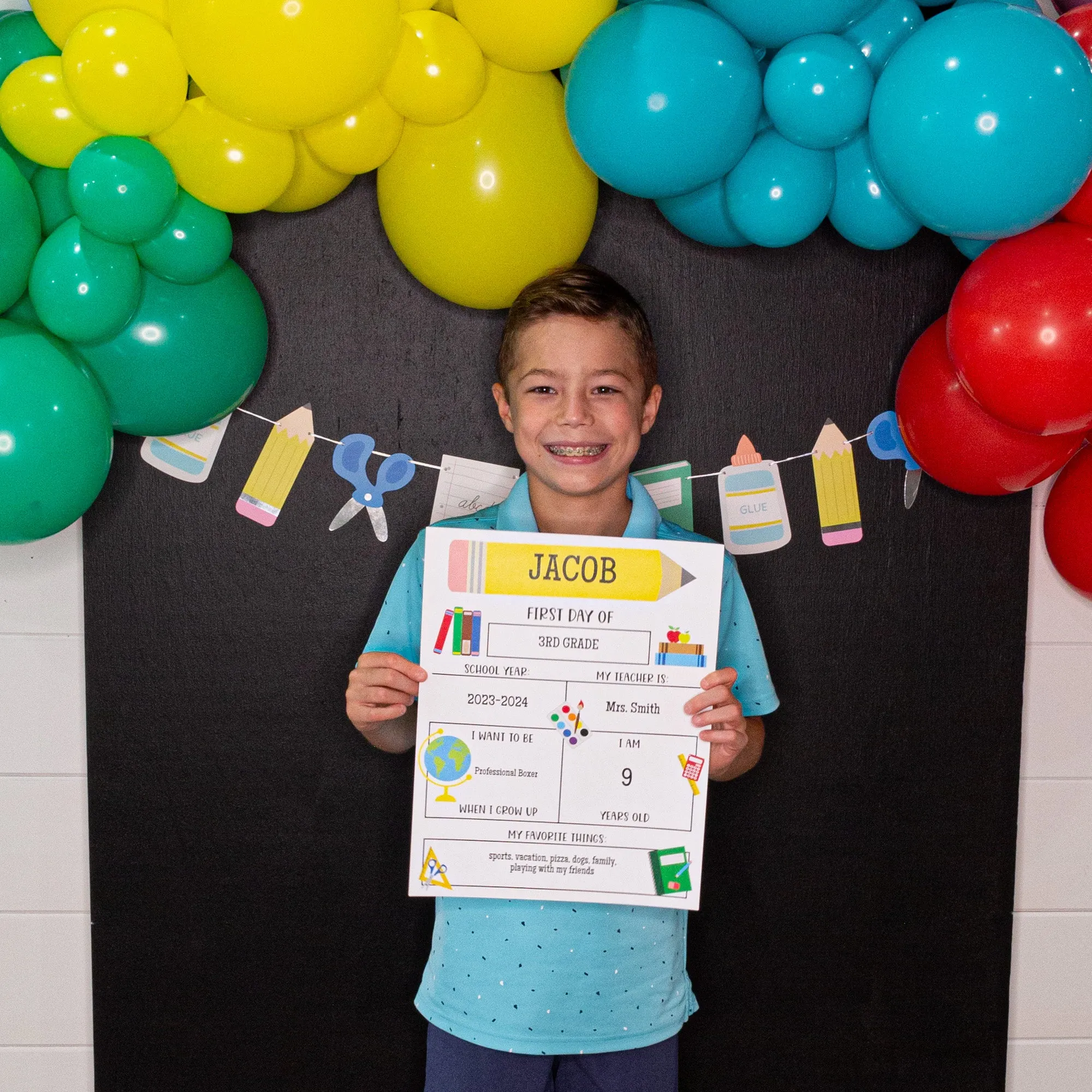 Free Printable First Day of School Photo Sign