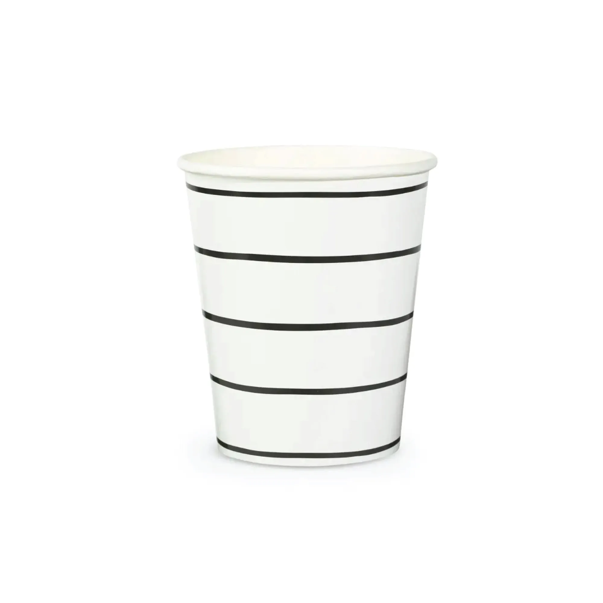 Frenchie Black Striped Cups 8ct