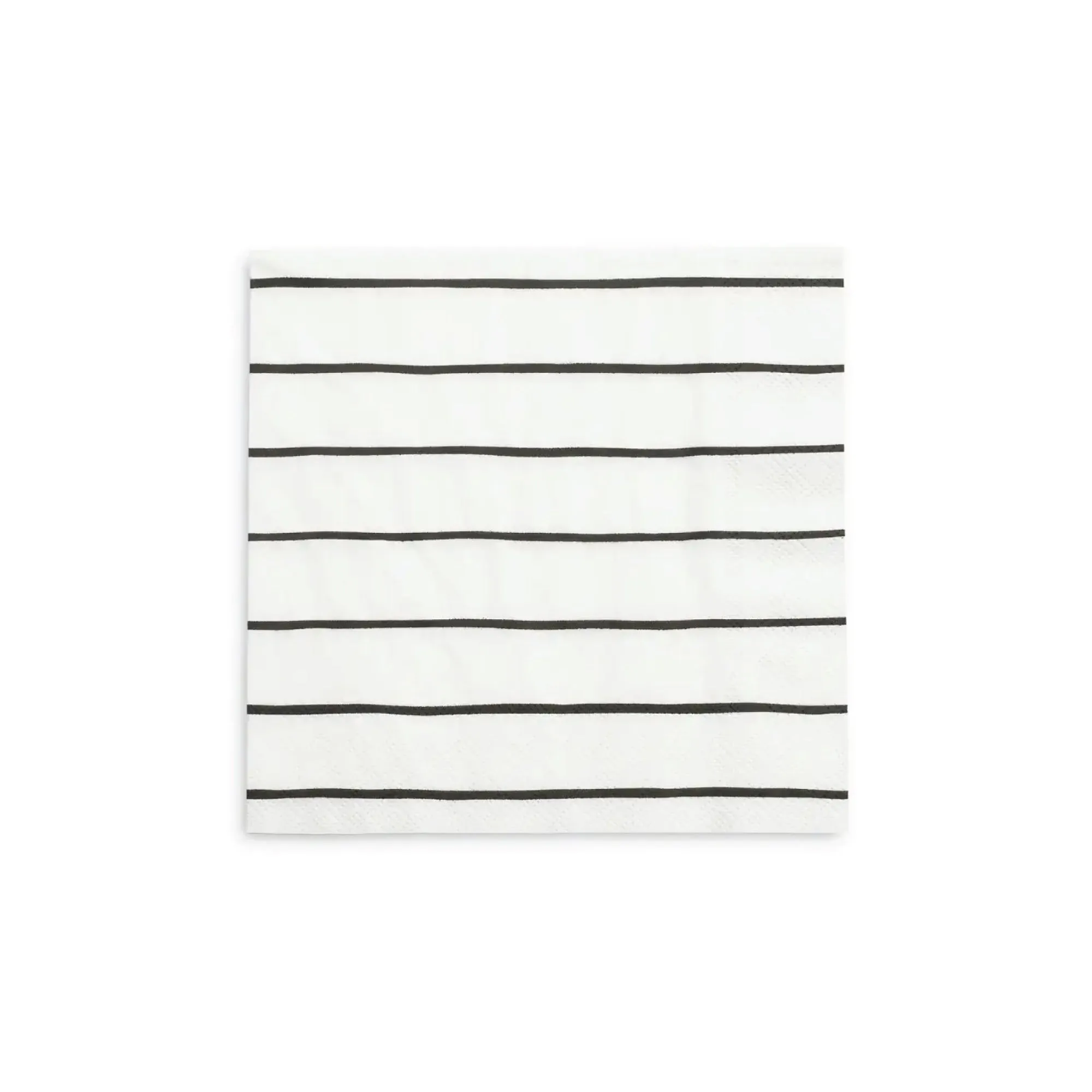 Frenchie Black Striped Dessert Napkins 16ct