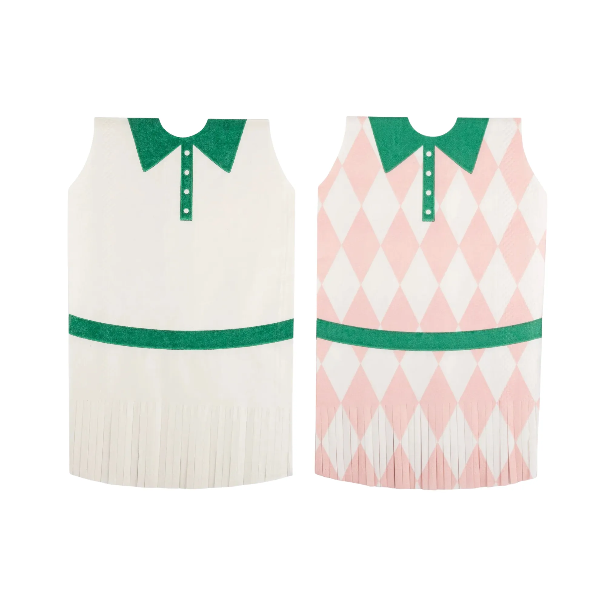 Fringed Tennis Dress Lunch Napkin Set 24ct