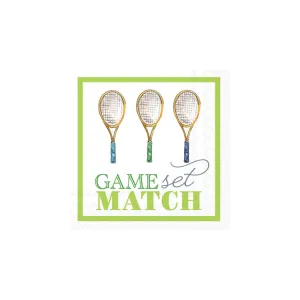 Game Set Match Tennis Dessert Napkins 20ct