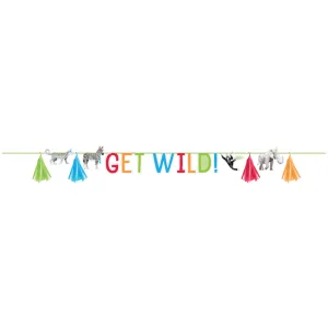 Get Wild Safari Tassel Banner 8ft