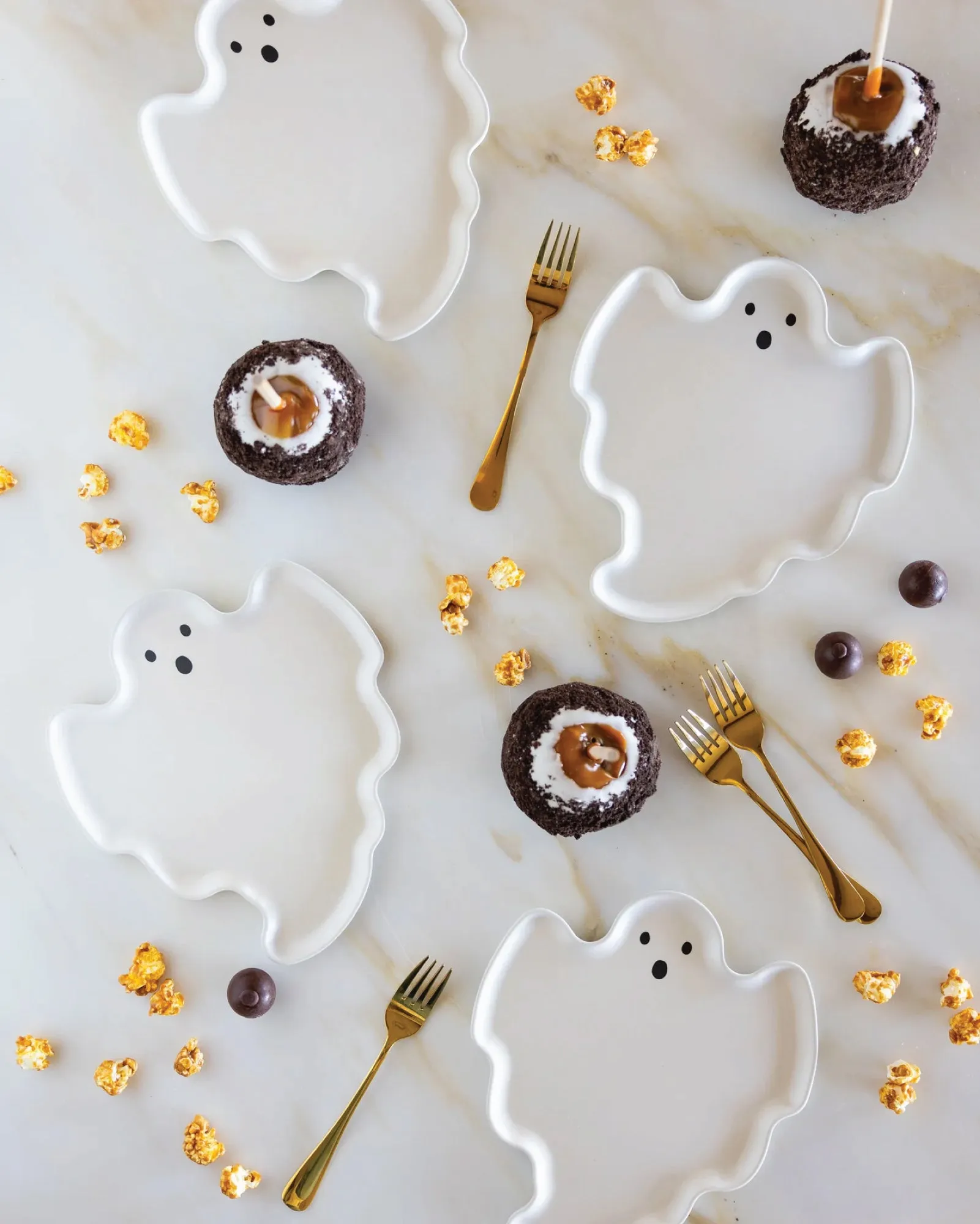 Ghost Bamboo Dessert Plates 4ct
