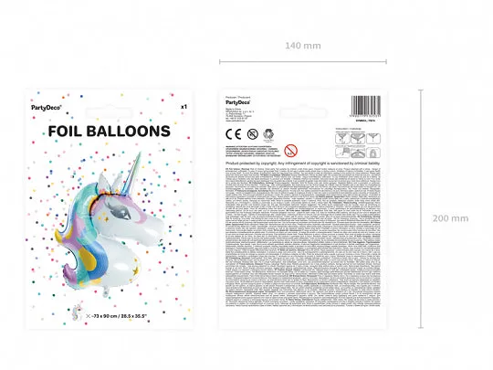 Giant Unicorn Foil Balloon 35.5in