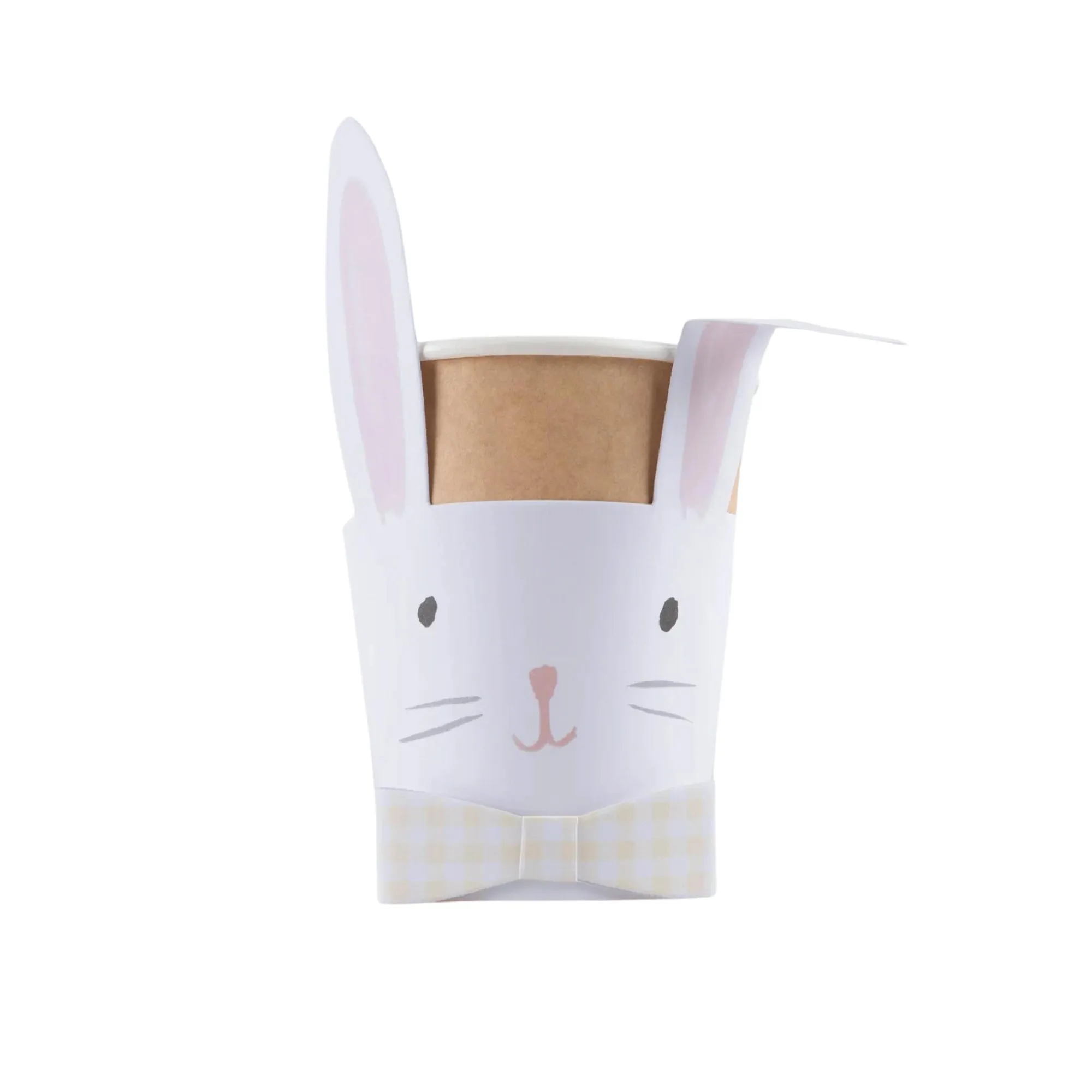 Gingham Easter Bunny Paper Cups 8ct