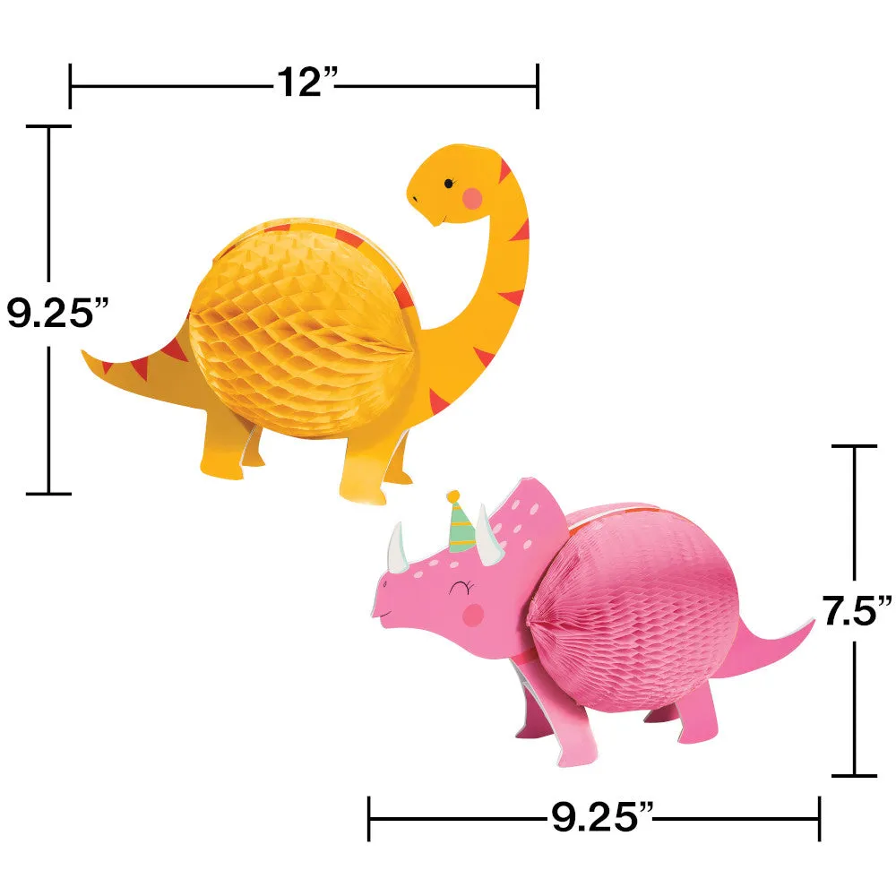 Girl Dinosaur Centerpieces 2ct
