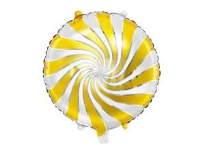 Gold & Silver Swirly Lollipop Foil Balloon 14in
